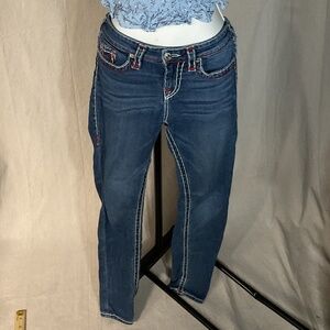 True Religion Dark Blue Jeans with Design